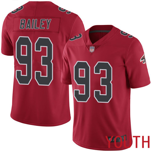 Atlanta Falcons Limited Red Youth Allen Bailey Jersey NFL Football #93 Rush Vapor Untouchable->youth nfl jersey->Youth Jersey